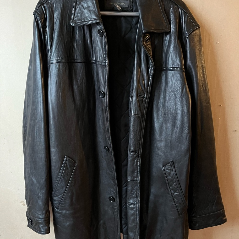 Vintage Banana Republic Black Real Leather Jacket